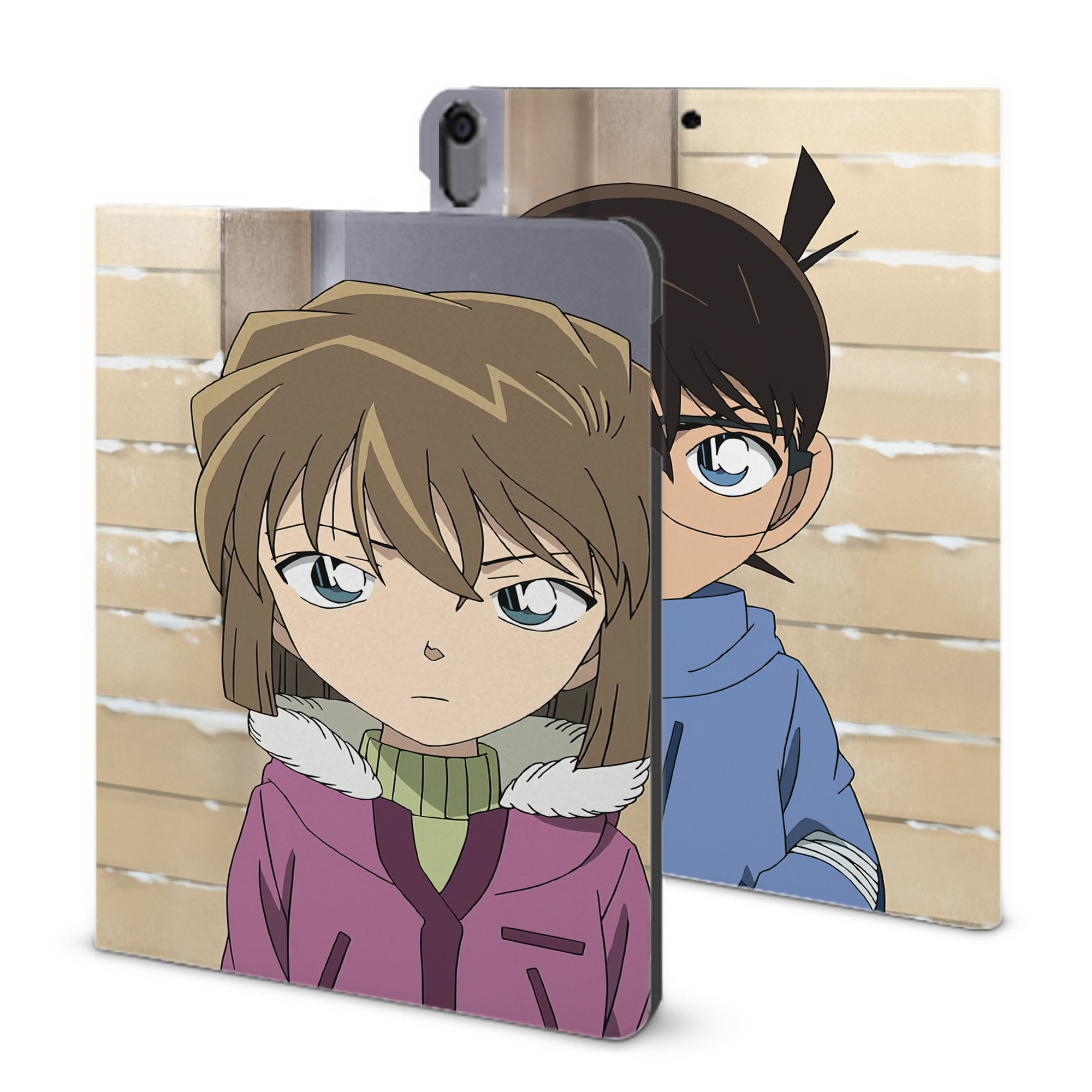 （画像用） 名探偵コナン Detective Conan IPad ケース ブック型 PUレザー TPU 耐衝撃 軽量 薄型 ペン収納なし 全面保護 IPad 各モデル対応
